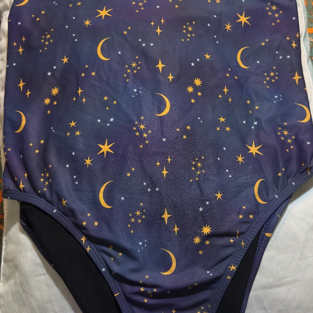 Jolyn “Brandon” size 36 - Purplish/Navy with Gold Stars & Moons